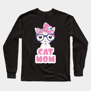 Cute Cat Mom Long Sleeve T-Shirt